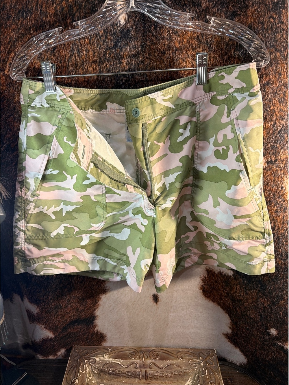 Guy Harvey AFTCO Bluewater Camouflage Nylon Swim Shorts Size 8